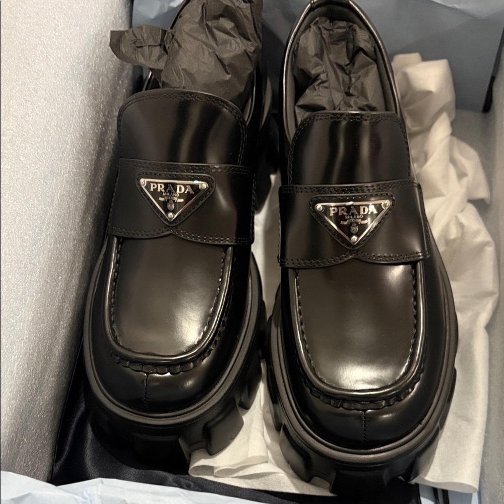 Prada Women's Black Patent Loafers